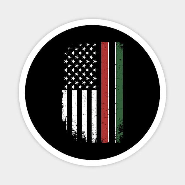 US American flag in pan african colors for black history Magnet by Designzz